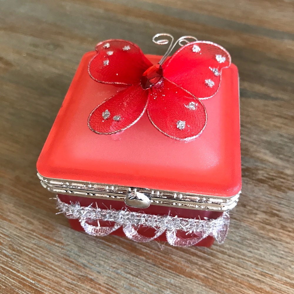 Red Butterfly Jewelry Box NWOT